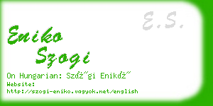 eniko szogi business card